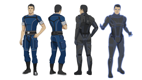 Finally, before the end of 2014, I’ve drawed through Shepard and the original squad members wi