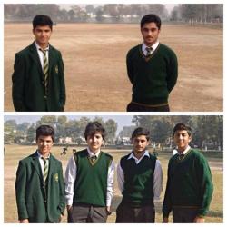 stunningpicture:  Two students of Peshawar school recreate a pic without their friends who lost lives in the terrorist attack on their school killing 132+ children.