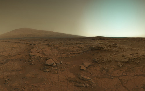 The surface of Mars, as seen by the Curiosity Rover