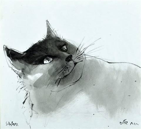 felinepurrrstory:Ruth Schloss (1922–2013), Cat.  