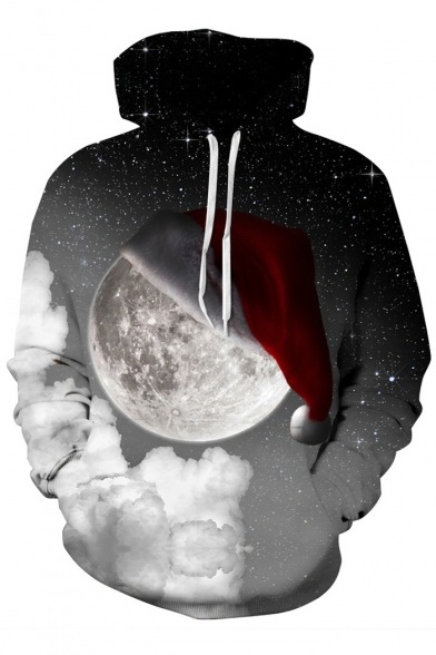 hollefine: Hot-selling unisex hoodies  Santa Claus // Galaxy Christmas Hat  Smoking