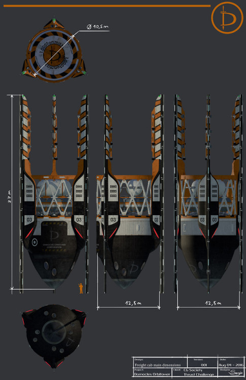 Damocles space elevator hub - Sergio Botero