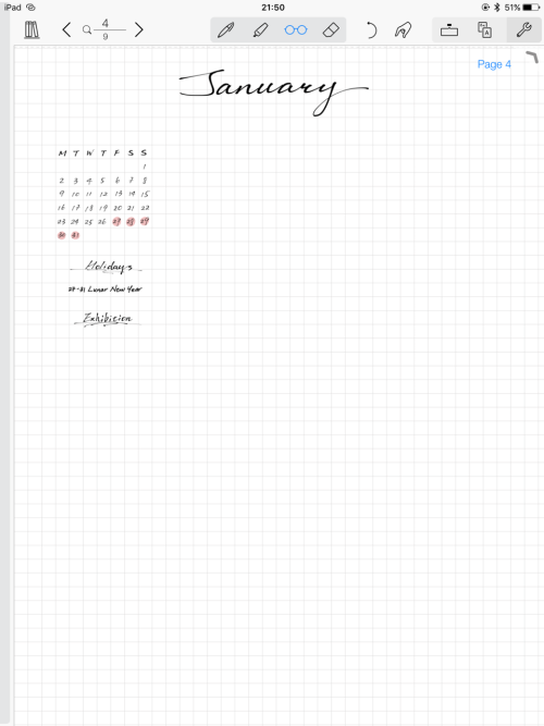 deernuna:Setting for next year!I’m gonna try to use notes plus app to write my bujo for next year.No