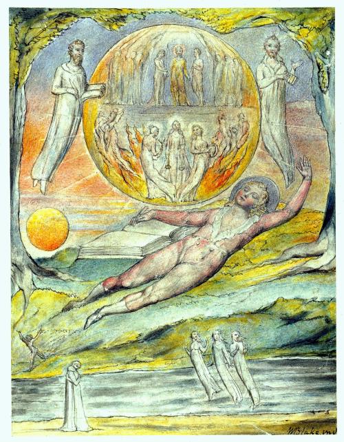 The Youthful Poet’s Dream (illustration for John Milton’s L’Allegro and Il Penseroso), William Blake