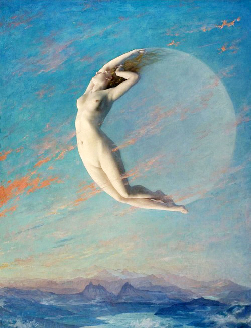Selene  -   Albert Aublet  French  1851 – 1938