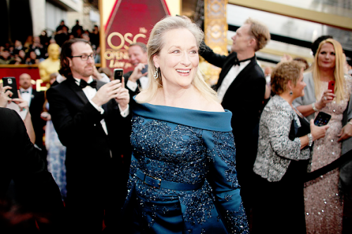 Meryl Streep (wearing custom ELIE SAAB) attends the 89th Annual Academy Awards at Hollywood & Hi