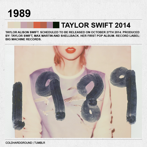 coldhardground:  Taylor Swif’s Albums. [insp] 