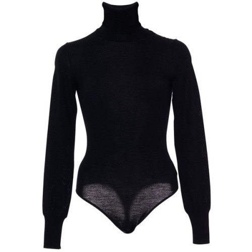 Azzedine Alaïa Wool Turtleneck Bodysuit ❤ liked on Polyvore