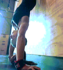 crossfitters:  Rita Benavidez: Accessory work! 50 handstand pushups, not for time. No kipping!!! 