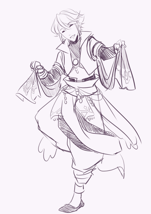 nymphii-arts: super super quick doodle, but DANCER INIGO He’s finally the dancer he should have been