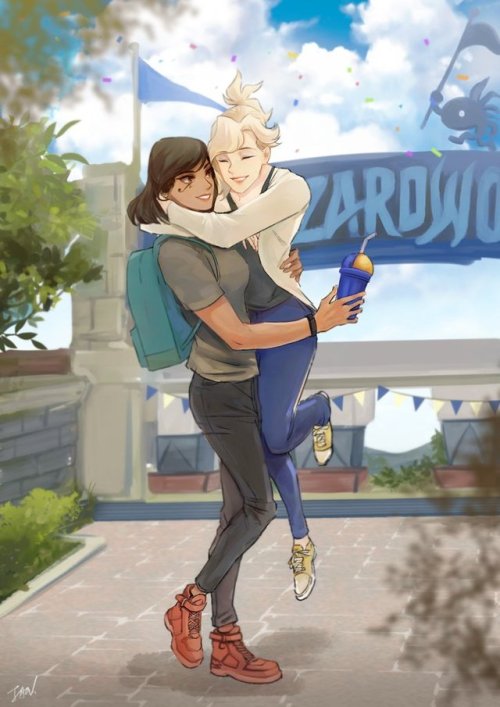 Happy Valentine’s Day!! :DThis is a piece from Pharmercy Fanart Relay Challenge,thanks for the