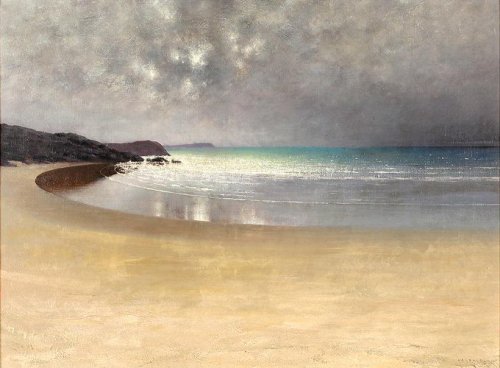 August Wilhelm Nikolaus Hagborg (Swedish, 1852 - 1921), Beach