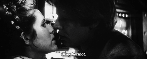 Before she could finish, Han Solo drew her to him and felt her body tremble as he pressed his lips t