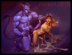 rocketmenstudio:  A devilish recent commission.