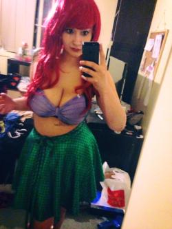 moniicow:  Ariel cosplay with a skater skirt