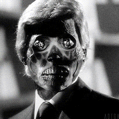lesbianforhorror:  You know, you look like your head fell in the cheese dip back