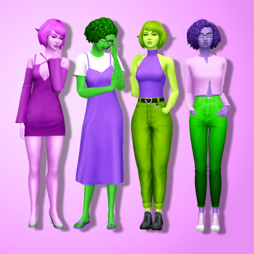 Happy Simblreen! - Part 3 Trillyke Outfits in Sorbets Remix2 @trillyke female tops, 2 bottoms and 2 