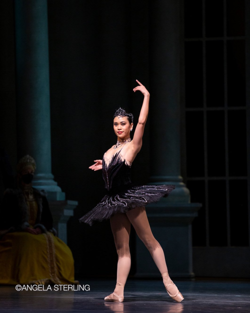 angelica generosa photographed performing as odile/odette in swan lake by angela sterling