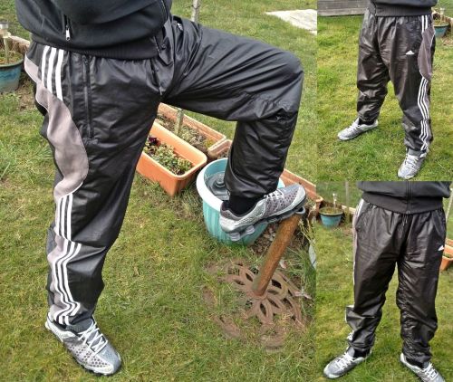 nylon-trackies-dude:  hey, great pics of you’re nylon Adidas trackies man! got them me-self and dude they’re Awesomely silky smooth its unbelievable… I’m 22 years old and I have never seen or worn anything so unbelievably silky in my life; I wear