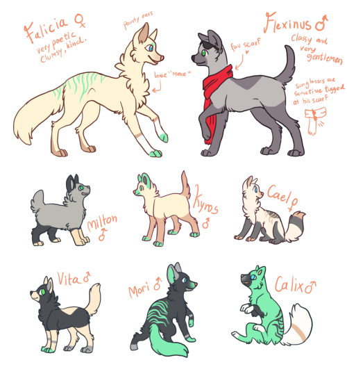 All my canine OCs PART (1)  (2)  (3)  (4) this is a preety long project of mine :OI d