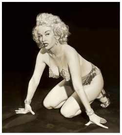 Burleskateer: Dixie Evans        Aka. “The Marilyn Monroe Of Burlesque”..