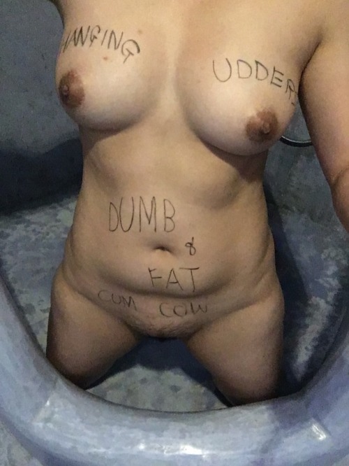 sally020891:Degraded cum cow with hanging udders