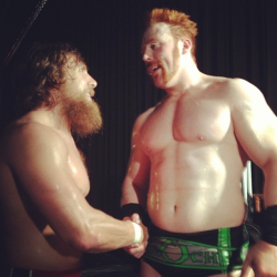 rwfan11:  Daniel Bryan and Sheamus 