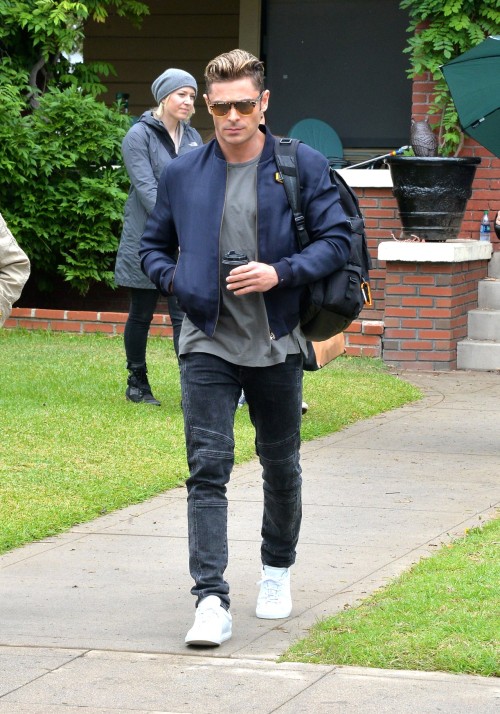 zacefronews:  Photos of Zac leaving a press junket for ‘Neighbors 2′ April 10th, 20