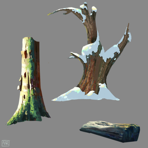 Some tree stump designs/study.