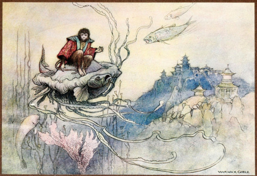 Warwick Goble (1862-1943), “Green Willow and other Japanese Fairy Tales” by Grace James,