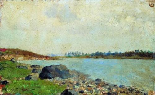 artist-levitan - At Moscow-river, 1877, Isaac LevitanMedium - oil,...