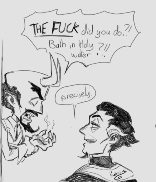 Priest AU or some shit like that, made the doodle on drawpile today with a lot of people and it was 