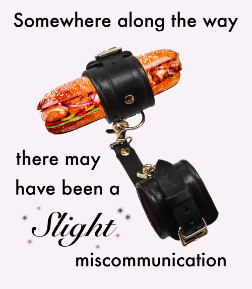 So Google Failed Me In Providing A Handcuffed Sub, I Could Only Find Pictures Of Handcuffed Burgers For