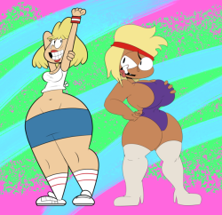 Ohboythisisfunky:  The Workout Queens.a Collab With @regaceni Did Rita And He Did