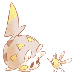 togedemaru:  synthaphone:  well i originally planned to finish this but i’m not feeling it anymore anyway!!! i like these two  🔌💛 