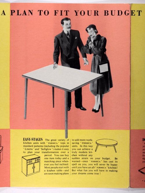 It&rsquo;s time formica came into your lifeattractive colour printed period advert for Formica