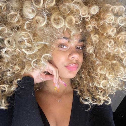 Repost from @shaquelise • Curly headed cutie ;) - - - - FOLLOW ME IF VIEWING Nails done by: @luxuryb