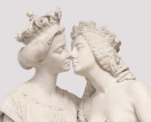 lesbianarthistory: Vincenzo Vela - Italy Grateful to France (1861-1862)