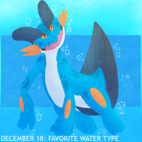 DAY 18 | FAVORITE WATER TYPE: SWAMPERT  With today comes not only my favorite water type, but a