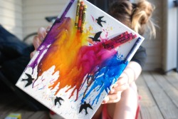 awboo:  fxocus: one of my melted crayon arts :P  On my dash yeeeepieee 