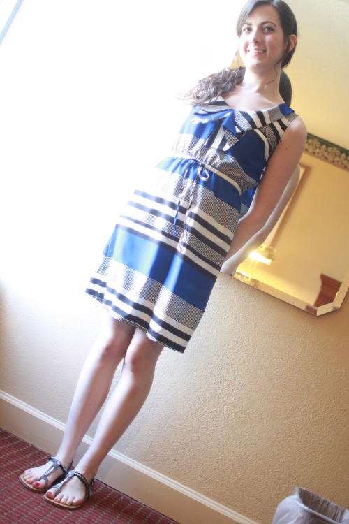 New dress :) Happy Birthday to me, getting ready for Medieval Times fun.