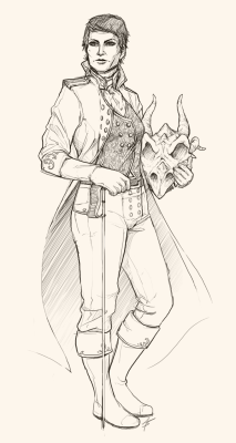 enigmaticagentalice:  “If he won’t take her at her word, I’m afraid Seeker Pentaghast must challenge him to a duel. It is a matter of honour, among the Nevarrans.” I have no justification for this, I just wanted to draw Cassandra in a fancy waistcoat.
