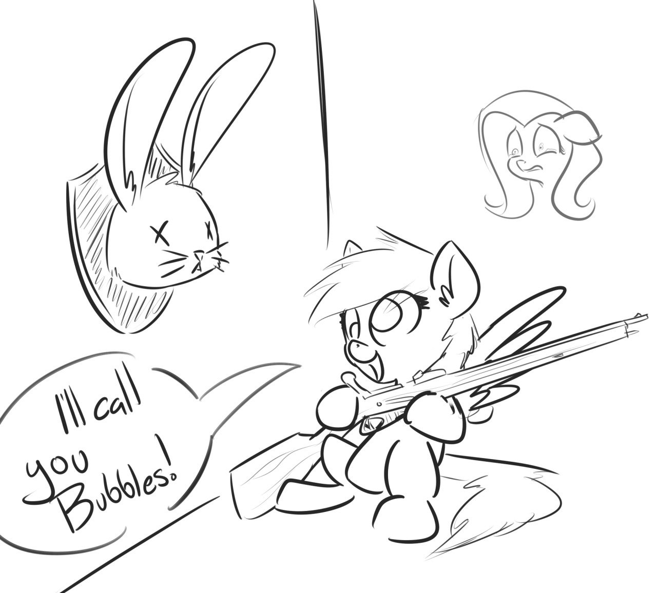nobbydraws:  &gt;Draw filly Derpy with her stuffed bunny YOU GOT IT ANON  XD