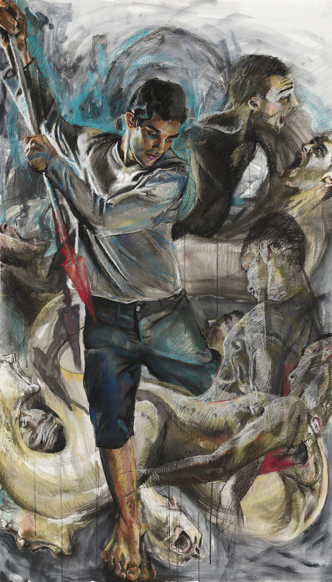 sodomyandunpleasantaccents:  St Michael:  Kim Heise  AT that time shall arise Michael,