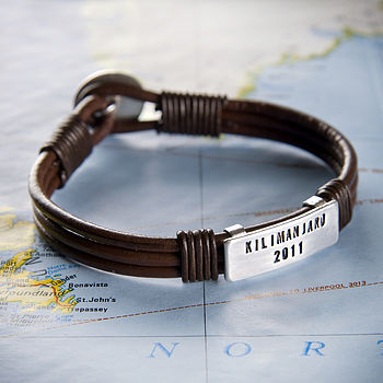 goodgreatexceptional:  Personalised leather bracelets.