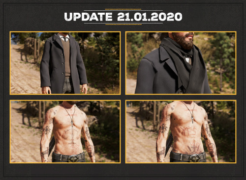xbaebsae: John Seed Appearance Mods - Update 21.01.2020What’s new?Trenchcoat combined from two model