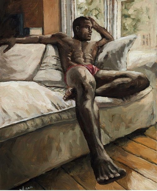 antonio-m:Man on Sofa, by Chris Mann.