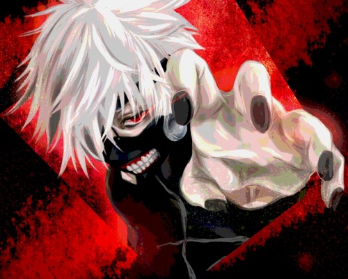 kenkamishiro:  白カネキ by ぇる＠輝柚 Permission to repost given by artist.