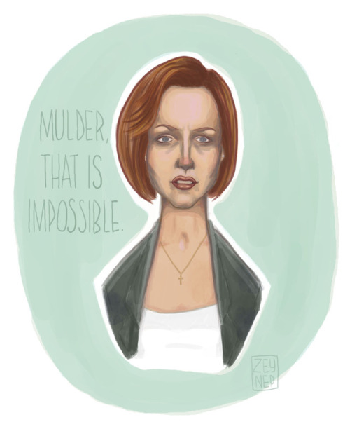 The characters from the show The X-Files. Digital illustration.January 2016