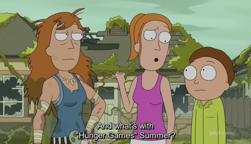 wolfnight2012:    #he didn’t even seem to really care ldksjfk#/I only came by for a quick I told you so/ #okay Morty (via @rick-s4nchez)This reminds me of a theory of mine, everyone mentions how orig!Summer was into being popular and typical teenage